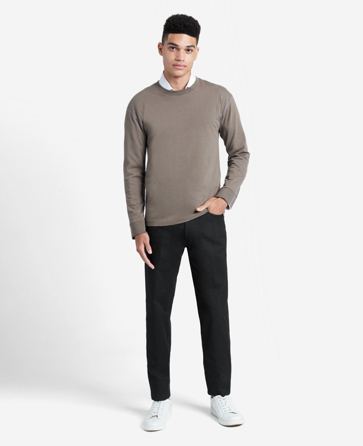 Kenneth Cole Reaction Clothing 5-Pocket Stretch Pant with Flex Waistband pantaloni neri elasticizzati