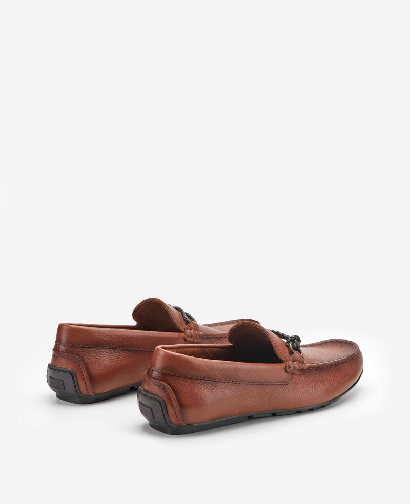 Kenneth Cole Reaction Dominic Driving Moc mocassino uomo cognac in pelle