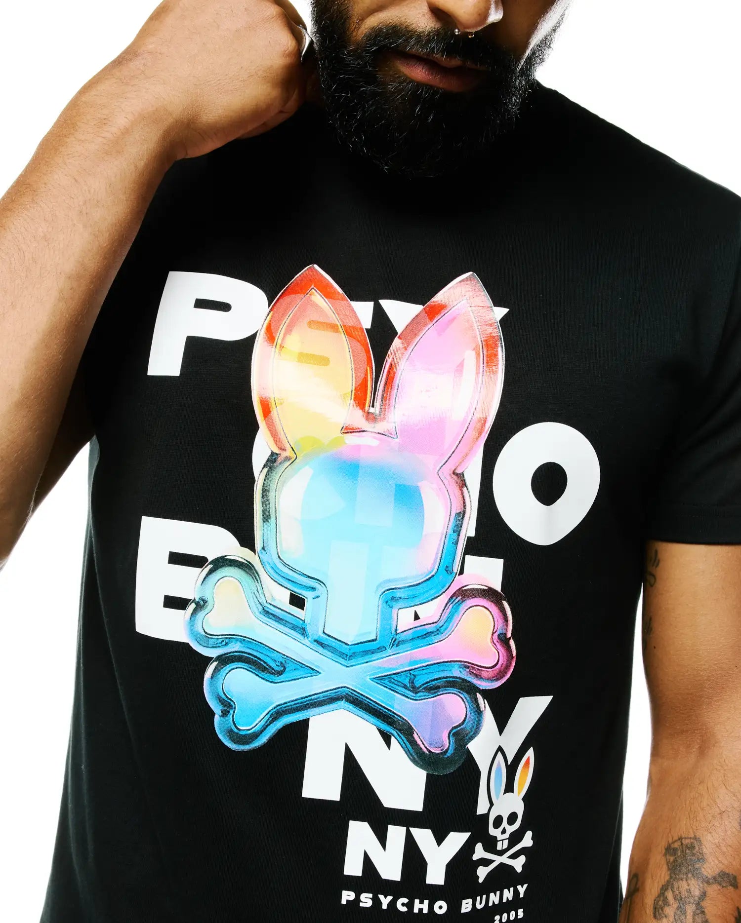 Psycho Bunny Men's Tees Men's Kenji Pima Cotton Graphic Tee nera