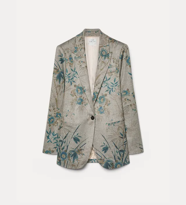 Forte giacche Le Bambou Secret blazer color giada con lurex