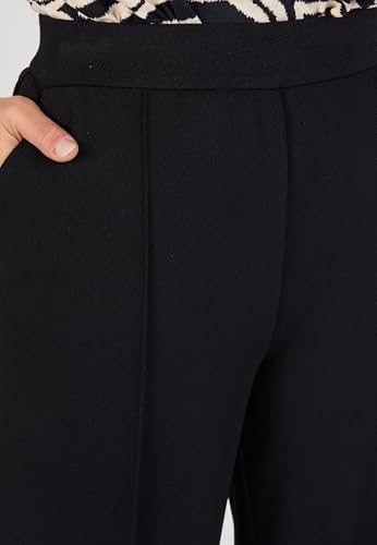 Damart Prêt-à-porter Pantaloni in maglia Pantaloni Nero a vita elastica