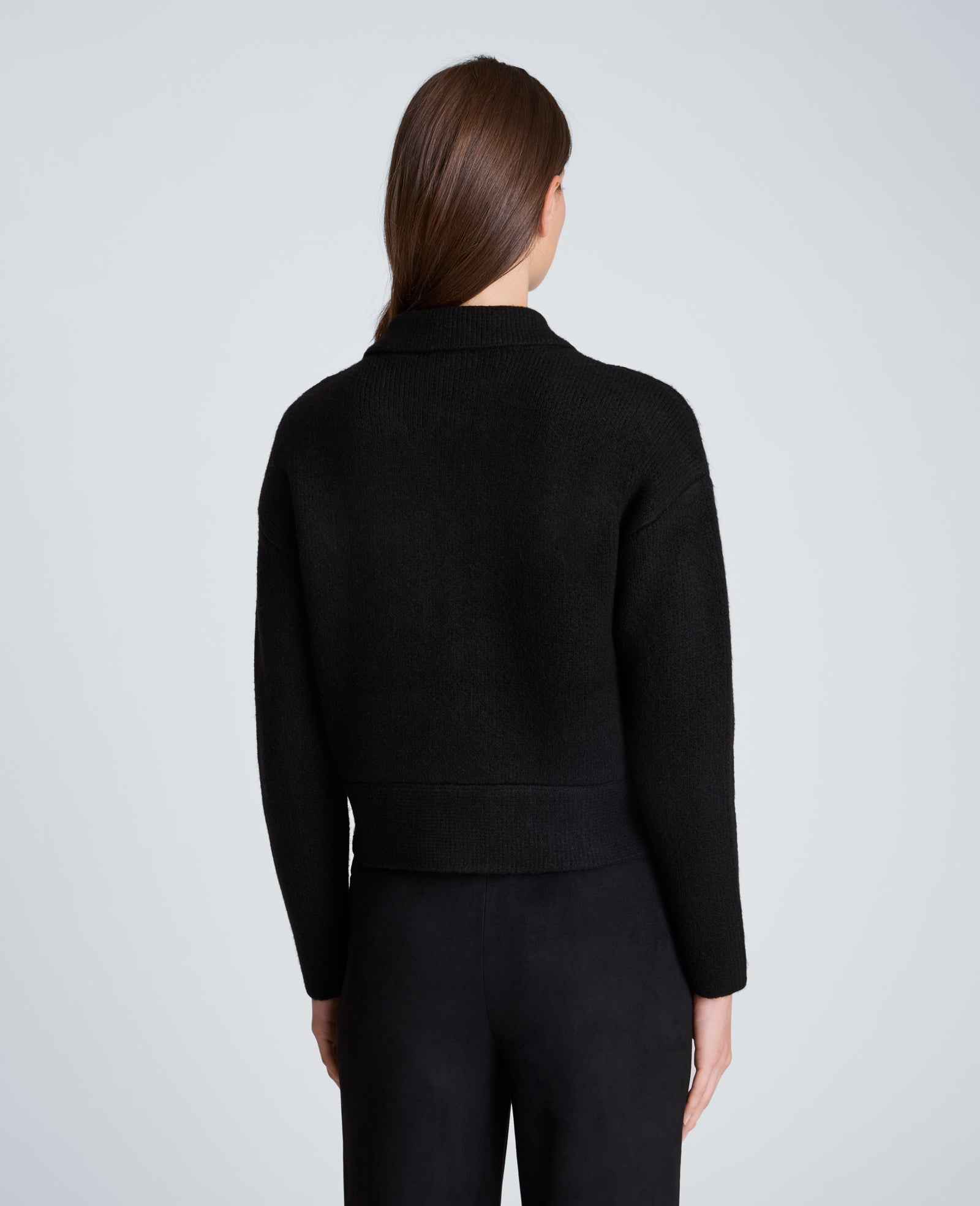 Kenneth Cole Reaction Clothing Long Sleeve Utility Collar giacca nera
