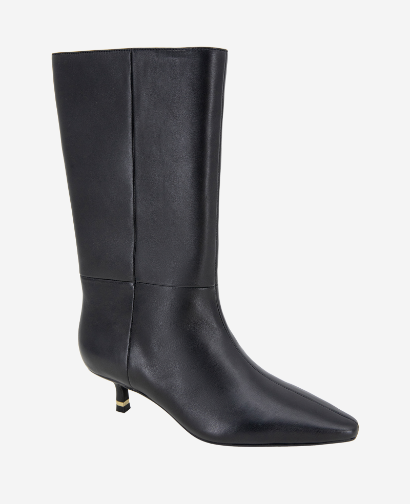Kenneth Cole Reaction Shoes Meryl Leather Bootie stivaletti neri