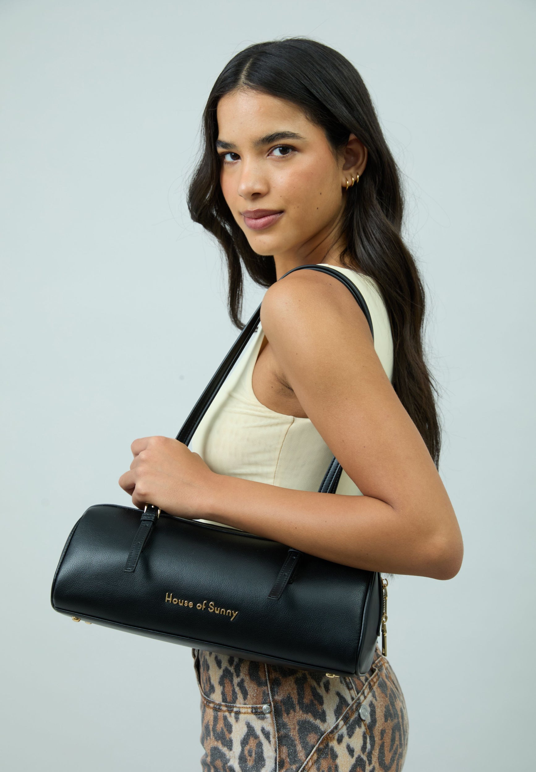 House Of Sunny Womens Bags The Shirley Bag borsa baguette nera one size