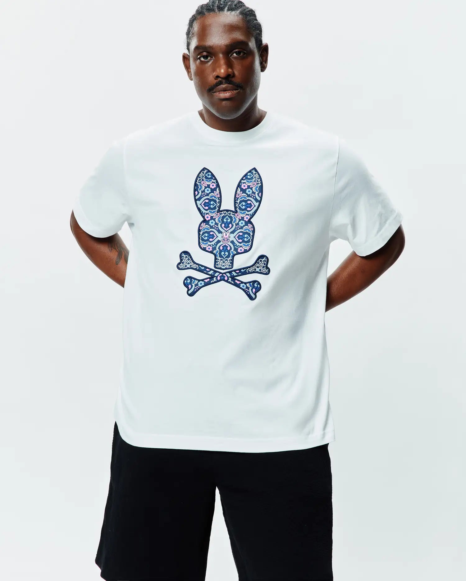 Psycho Bunny Big & Tall Luke Graphic Tee T-shirt bianca
