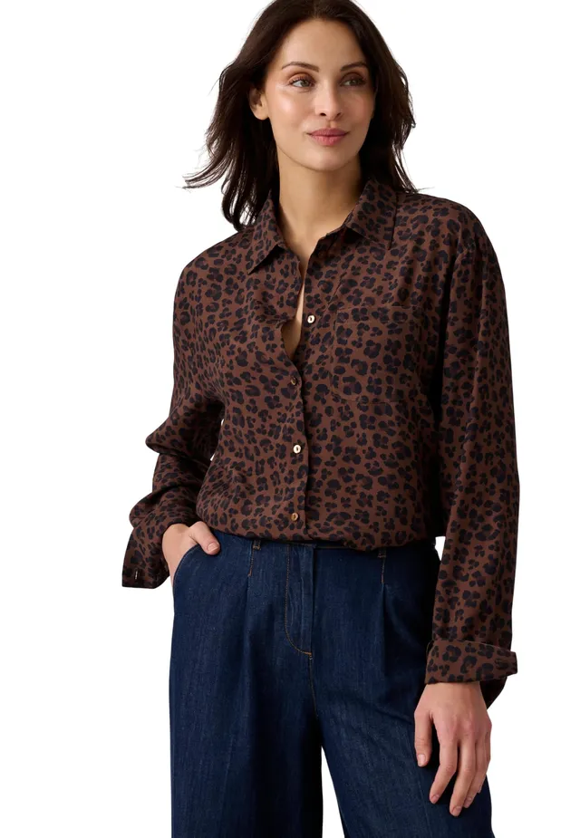Damart Prêt-à-porter Camicetta taglia 46 leopardata