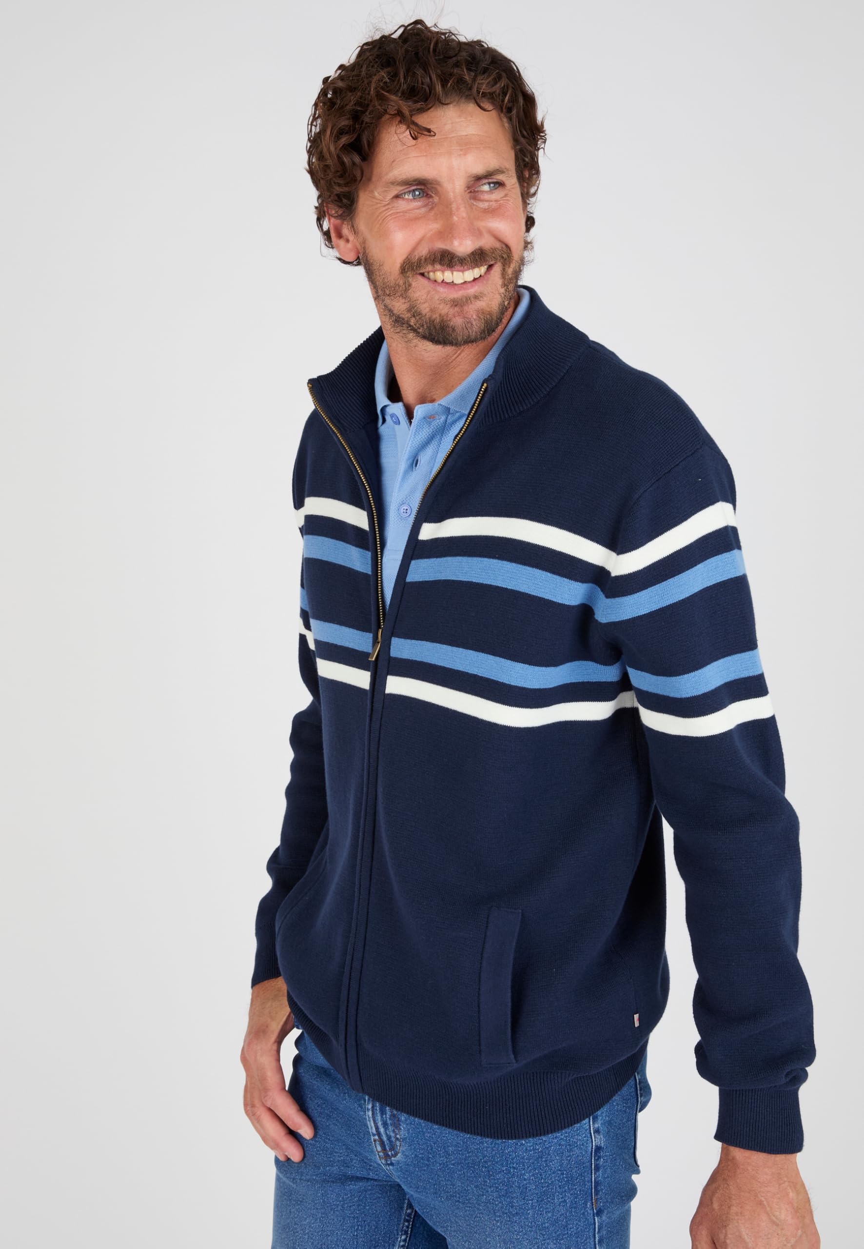 Damart Prêt-à-porter gilet uomo con zip in cotone