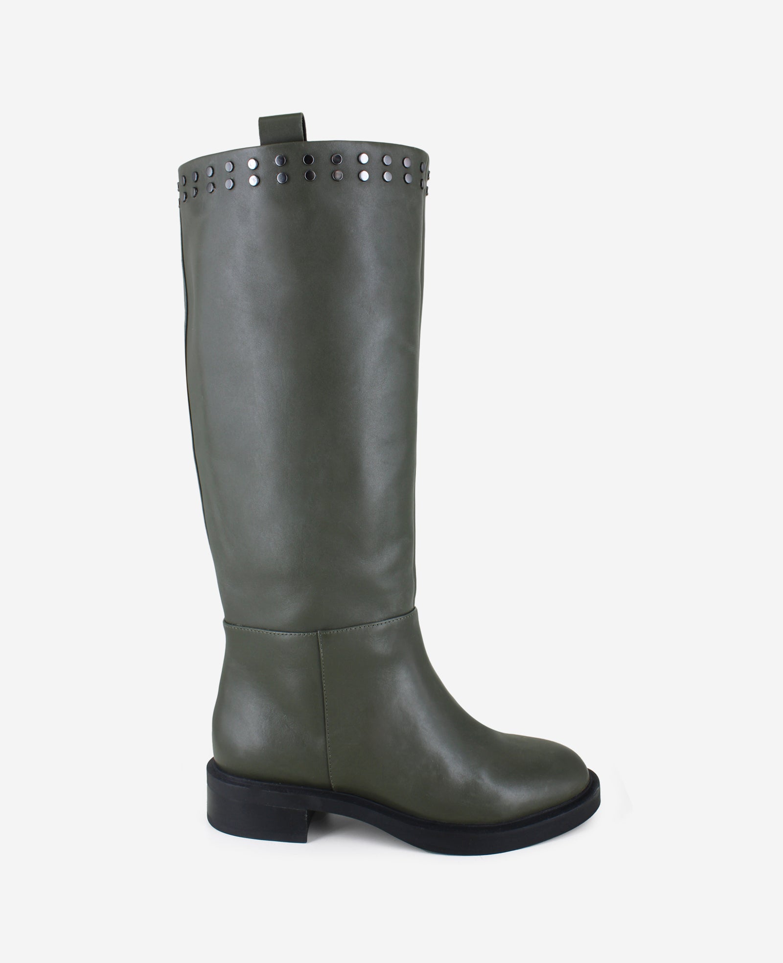 Kenneth Cole Reaction Shoes Scorpio Leather Stud Boot stivale in pelle grigio antracite