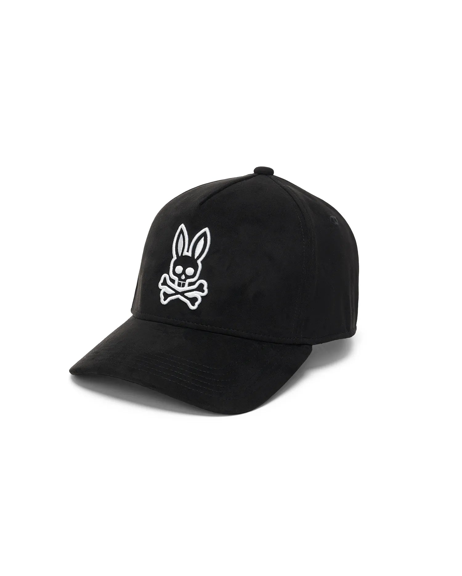 Psycho Bunny Accessories MEN'S KENNETH A-FRAME TRUCKER CAP - MO1500148 cappello trucker Black O/S effetto suede