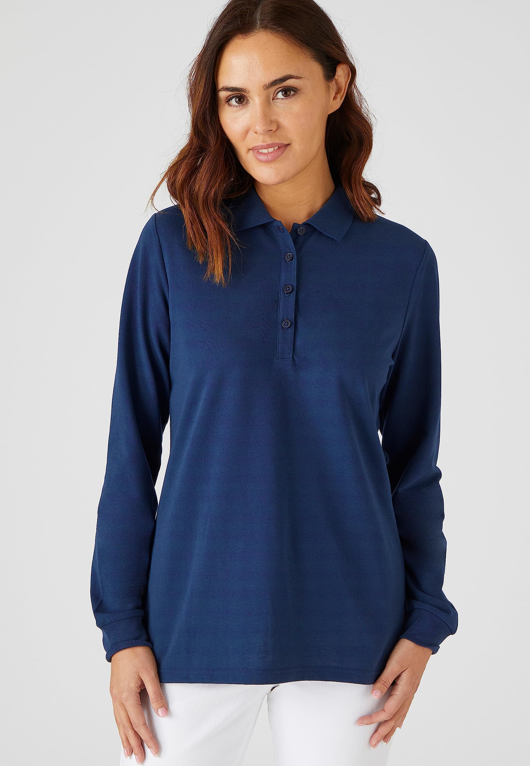 Damart Prêt-à-porter polo a maglia trapuntata 38-40 blu marino