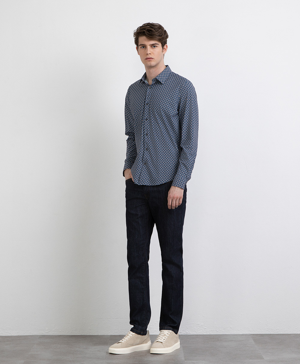 Markup Uomo Camicie Camicia micro stampa da uomo