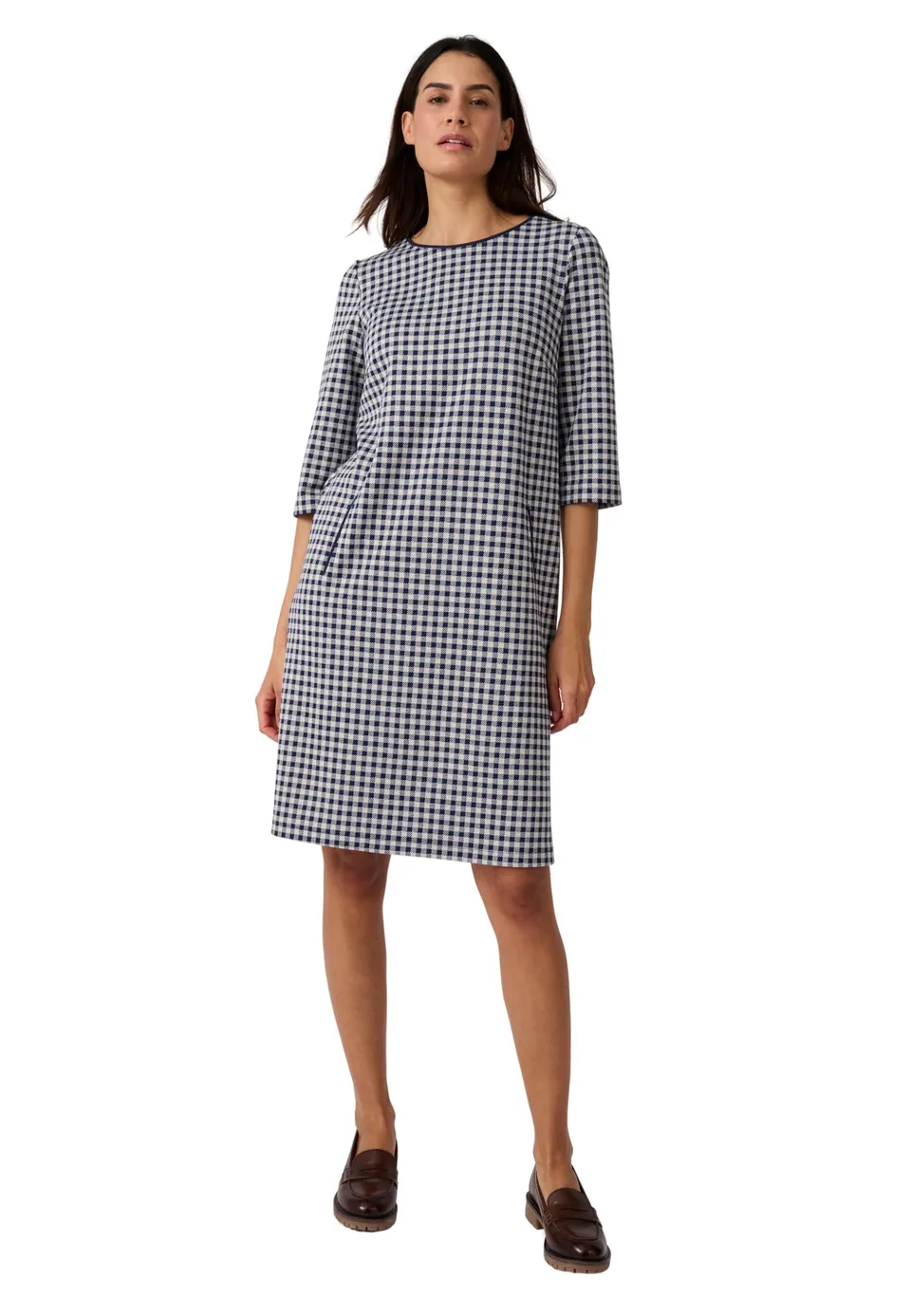 Damart Prêt-à-porter vestito donna 56 pied-de-poule jacquard
