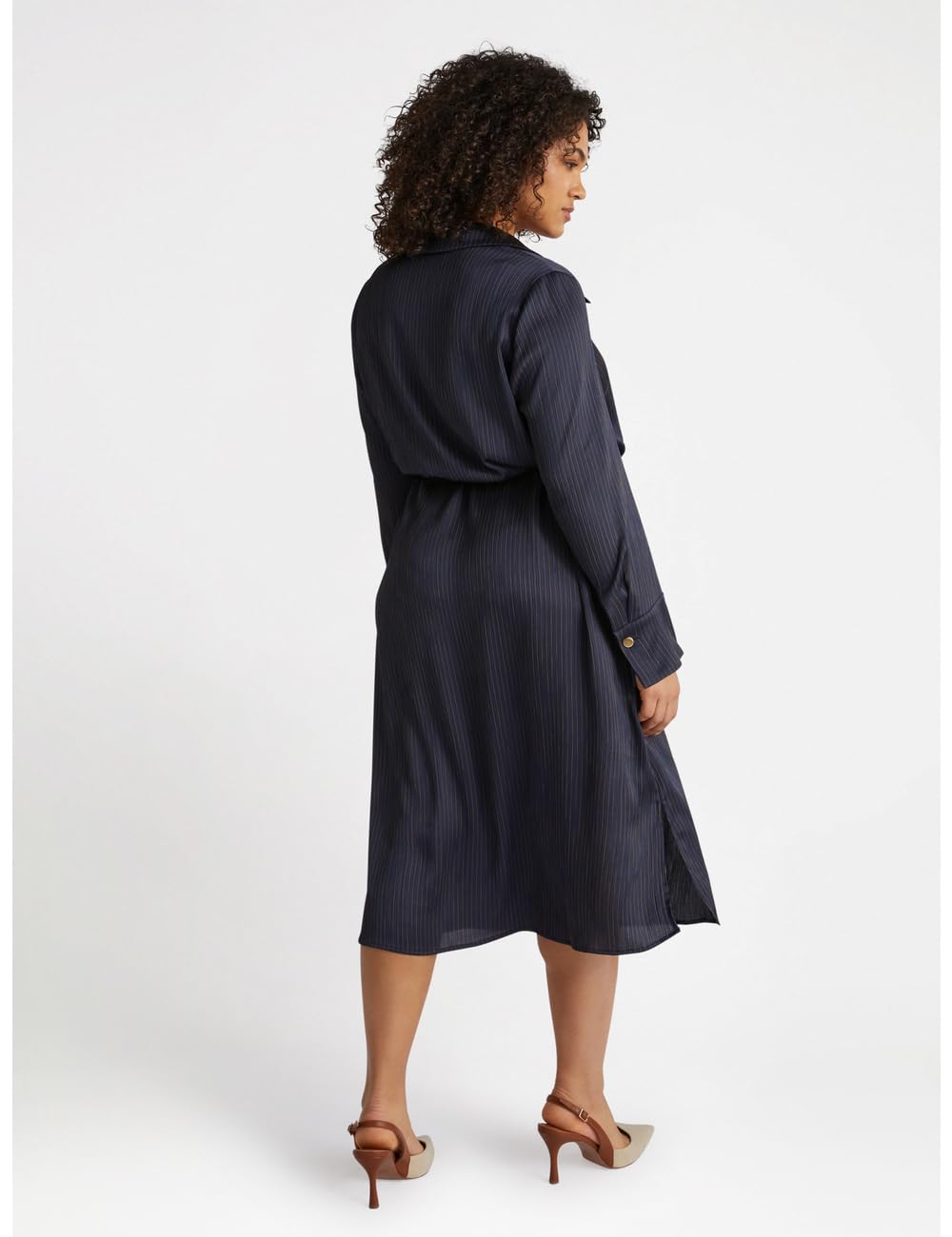 Fiorella Rubino Vestiti Vestito Chemisier con Cintura in Vita 54 Plus