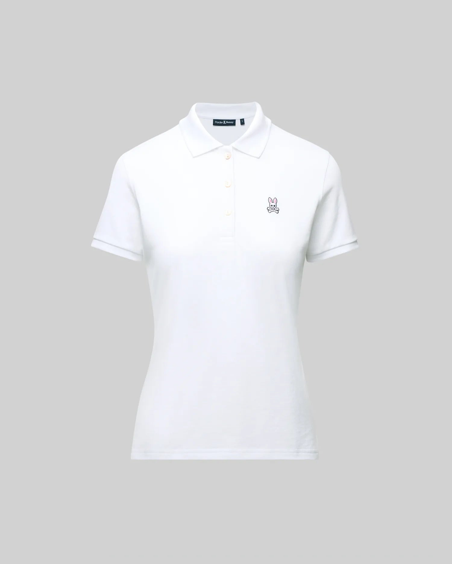 Psycho Bunny Women's Tops WOMENS PIQUE POLO WT0100003 polo bianca XXS-XXXL in cotone elasticizzato