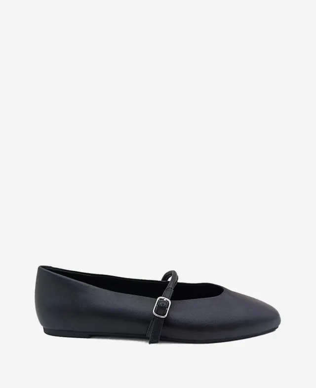 Kenneth Cole Reaction Shoes Magnolia Leather ballet flat nere in pelle