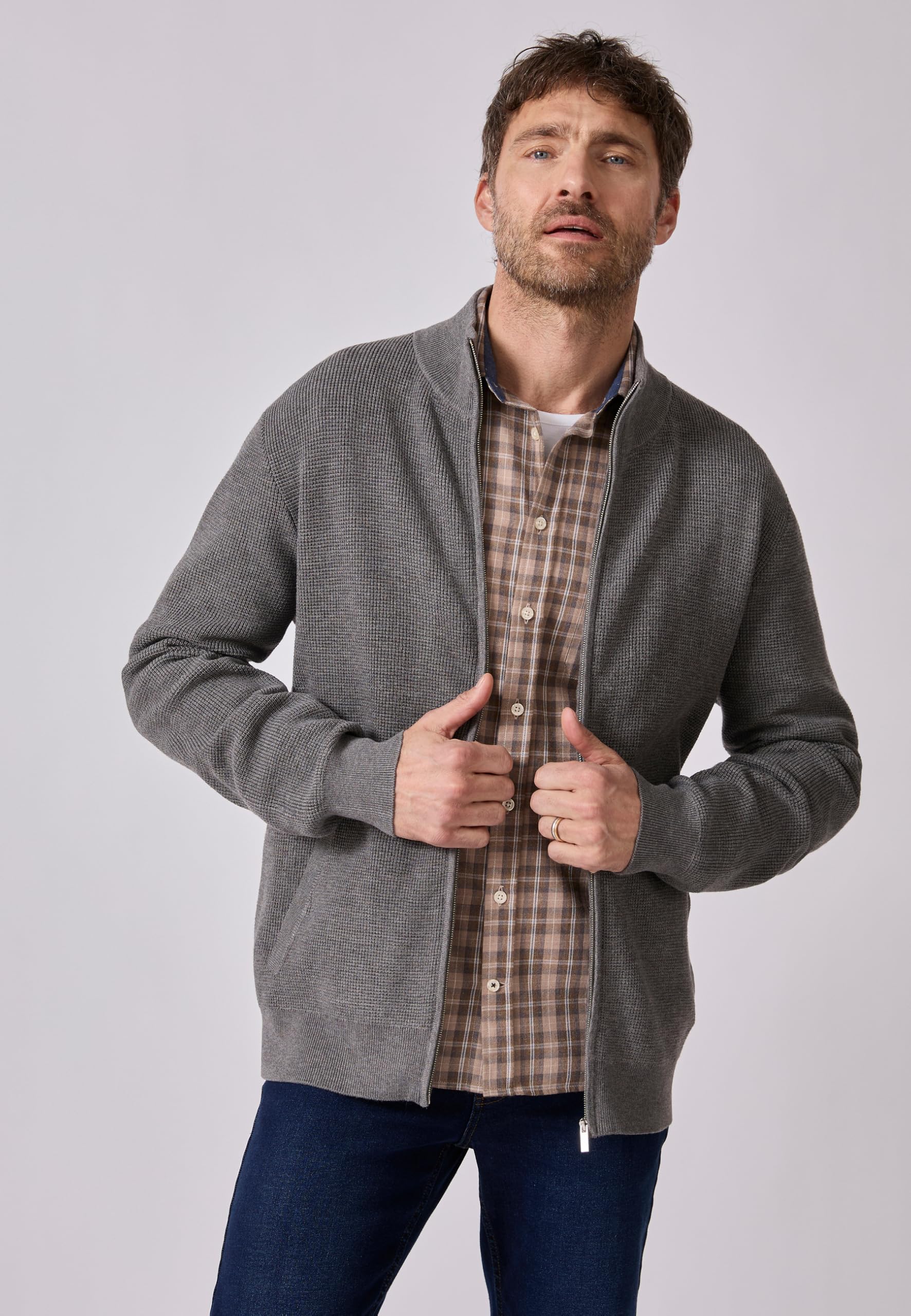 Damart Thermolactyl Uomo Gilet gilet con zip e lana