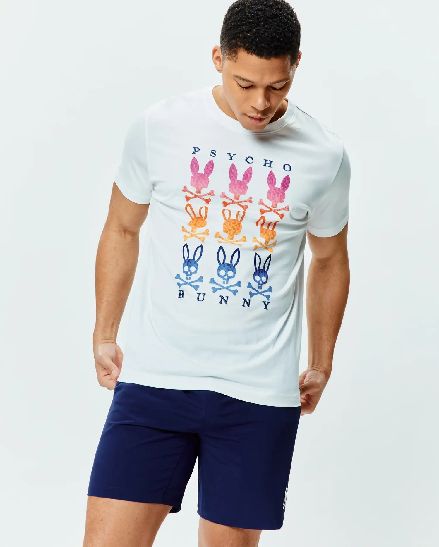 Psycho Bunny Men's Tees MENS COLT GRAPHIC TEE - MT0200317 maglietta bianca