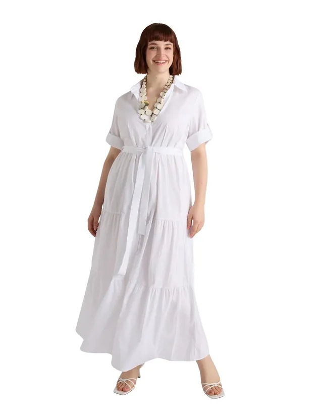 Fiorella Rubino Vestiti Vestito Chemisier Lungo vestito 46 Plus cotone stretch