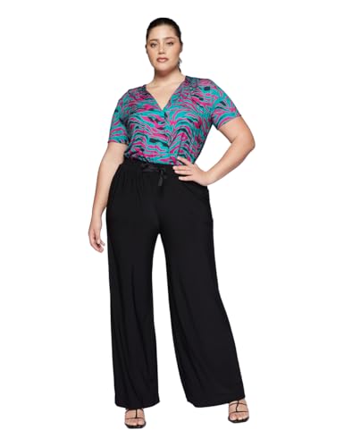 Fiorella Rubino Pantaloni pantaloni gamba larga in jersey S Plus