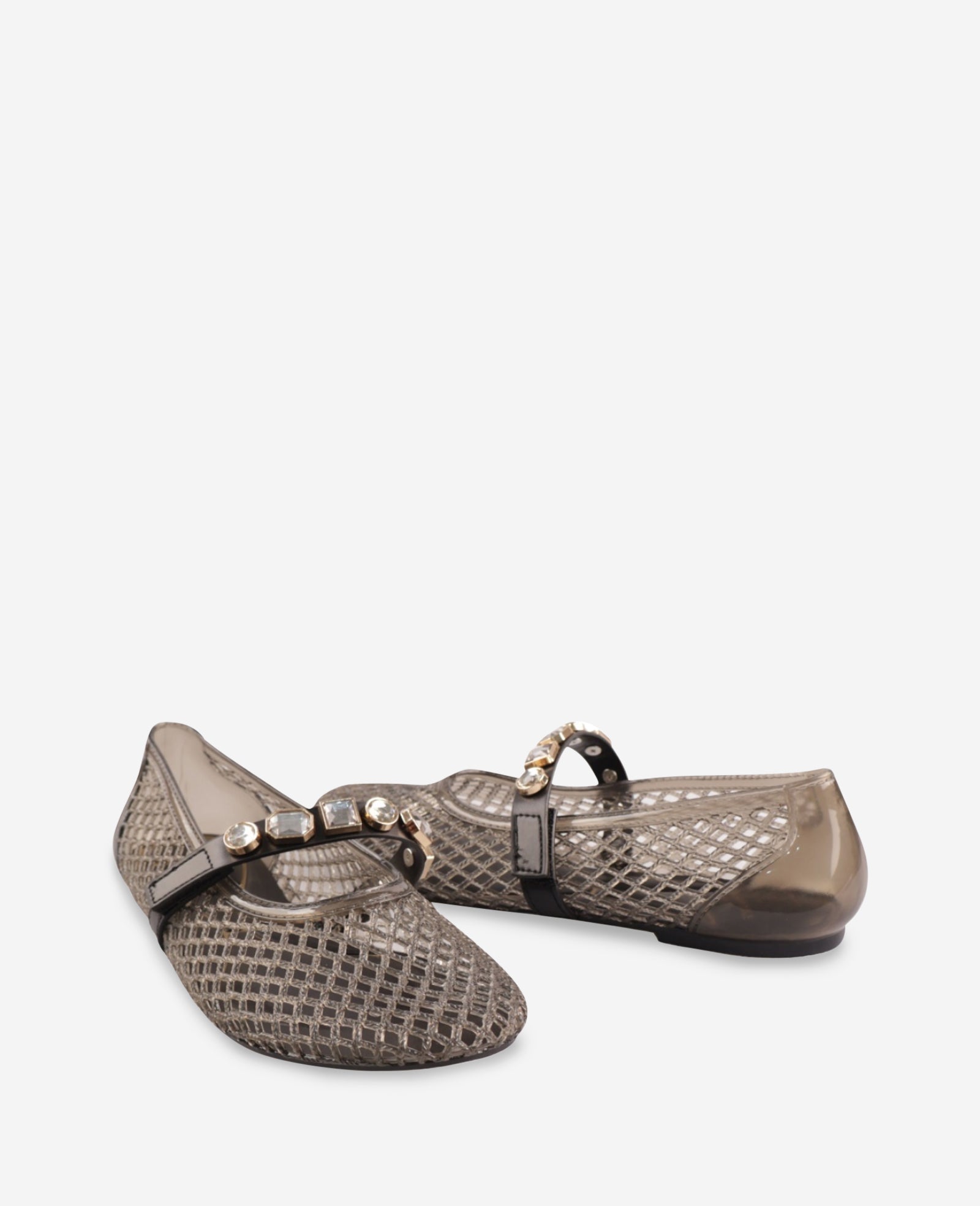 Kenneth Cole Reaction Shoes Jazzy Stone Embellished Ballet Flat ballerine Smoke