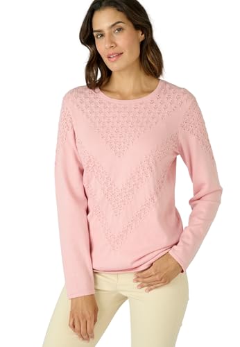 Damart Thermolactyl maglione punto fantasia donna rosa caldo