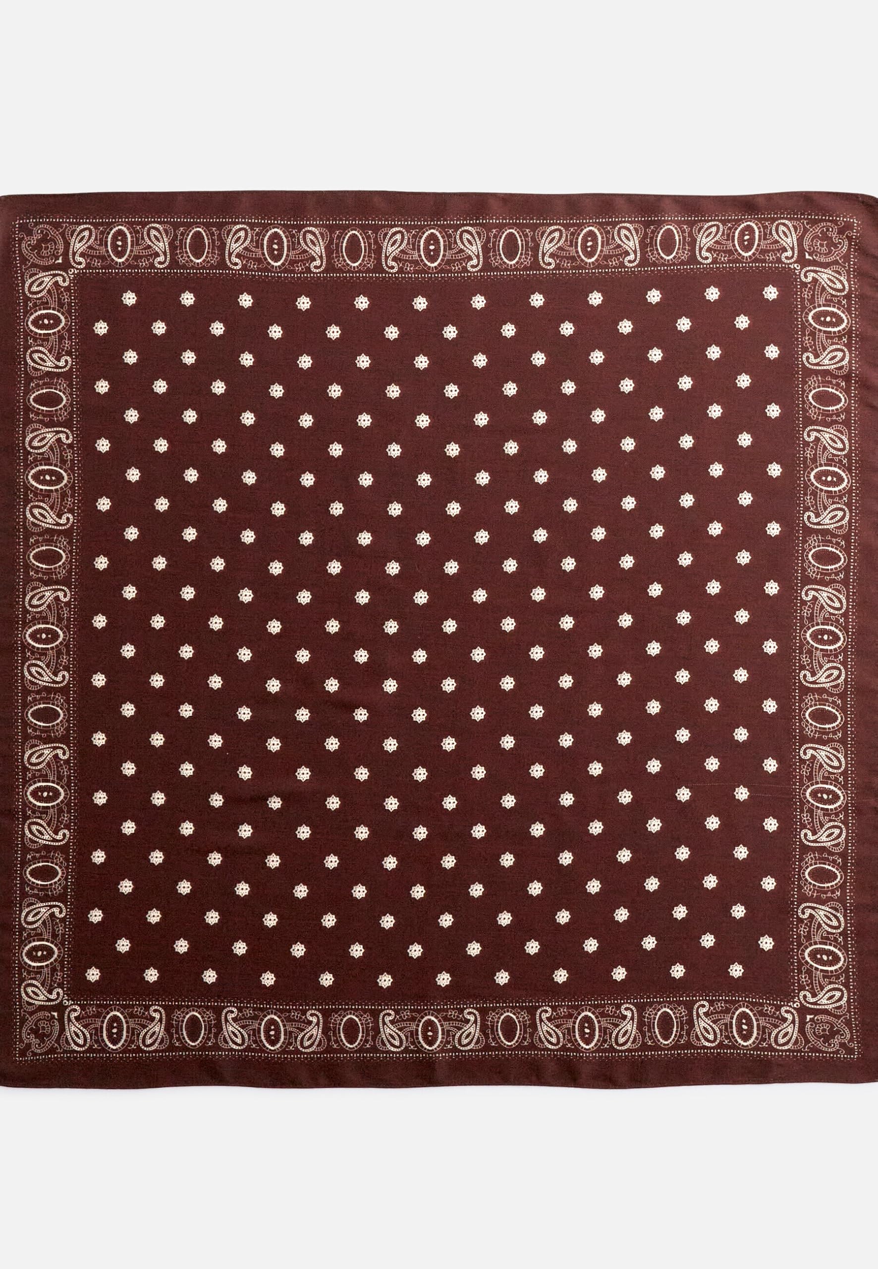 Damart Accessori Sciarpa stampata grafica marrone 90 x 90 cm