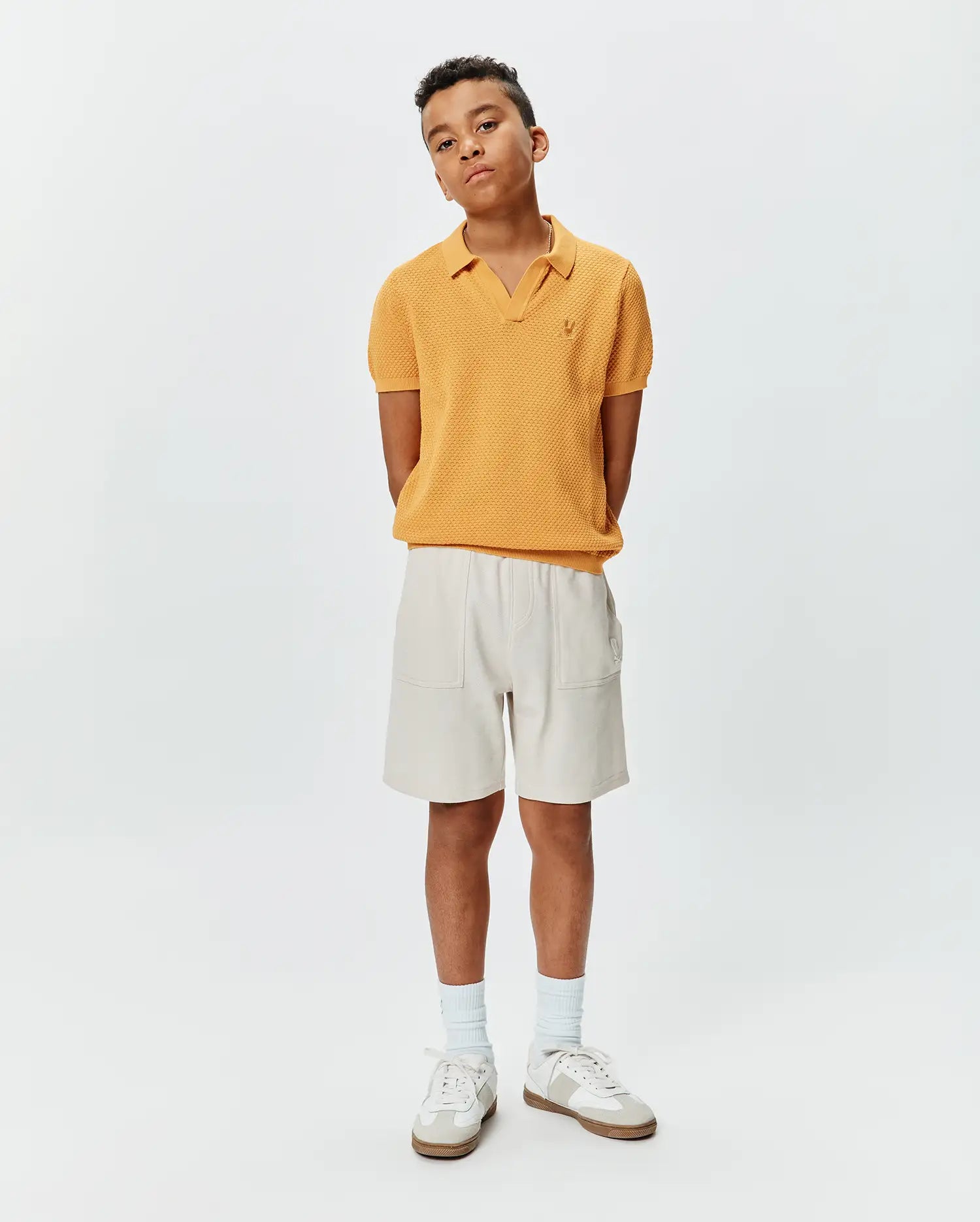 Psycho Bunny Kids Polo Shirts Devon Knit Polo polo bambino gialla