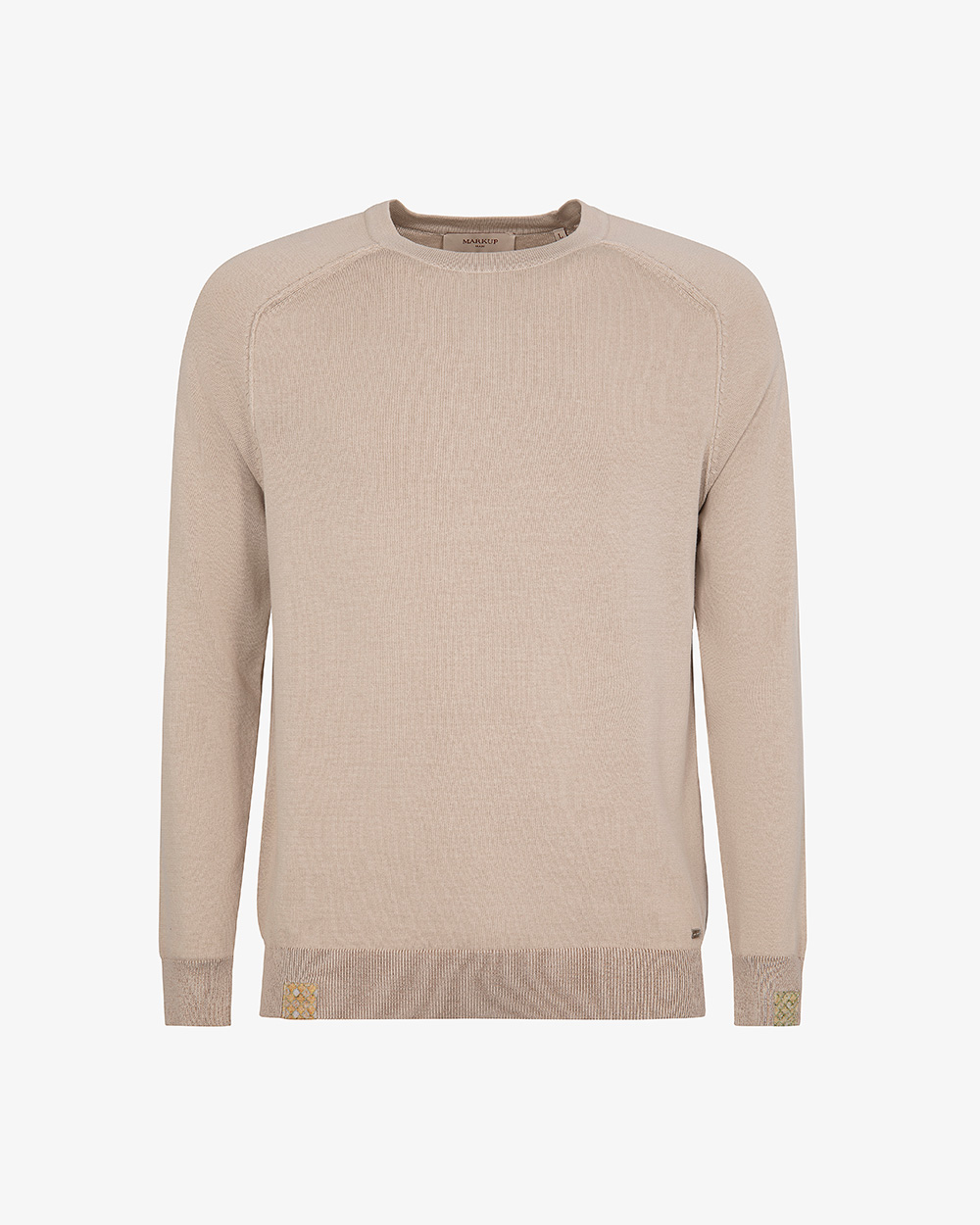 Markup Uomo Maglieria Girocollo manica lunga tinto capo stone wash