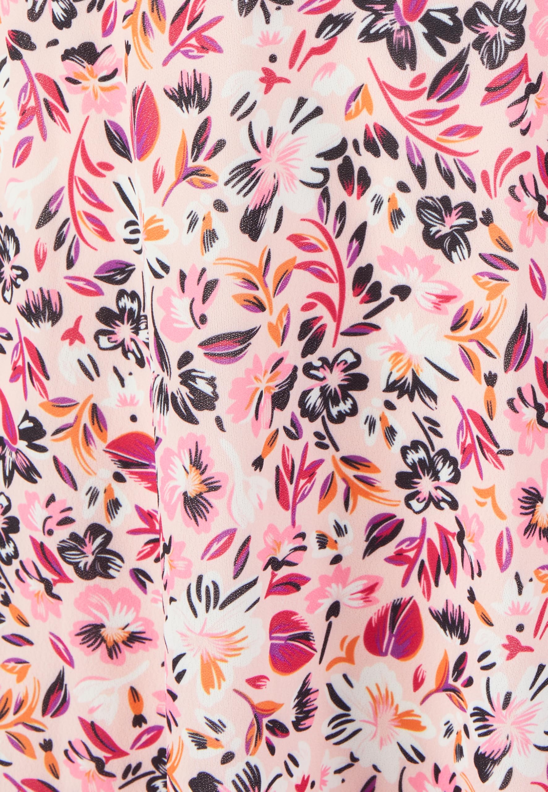 Damart Prêt-à-porter gonna con cintura e fibbia rosa corallo piccoli fiori svasata