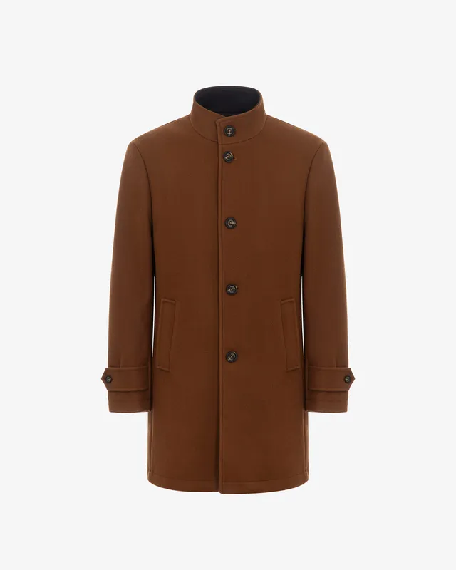 Markup Uomo Cappotti Cappotto collo lupetto panno uomo