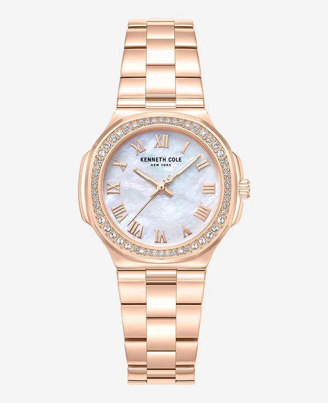 Kenneth Cole Reaction Watches Classic Crystal Lined Outer Dial orologio rosa oro