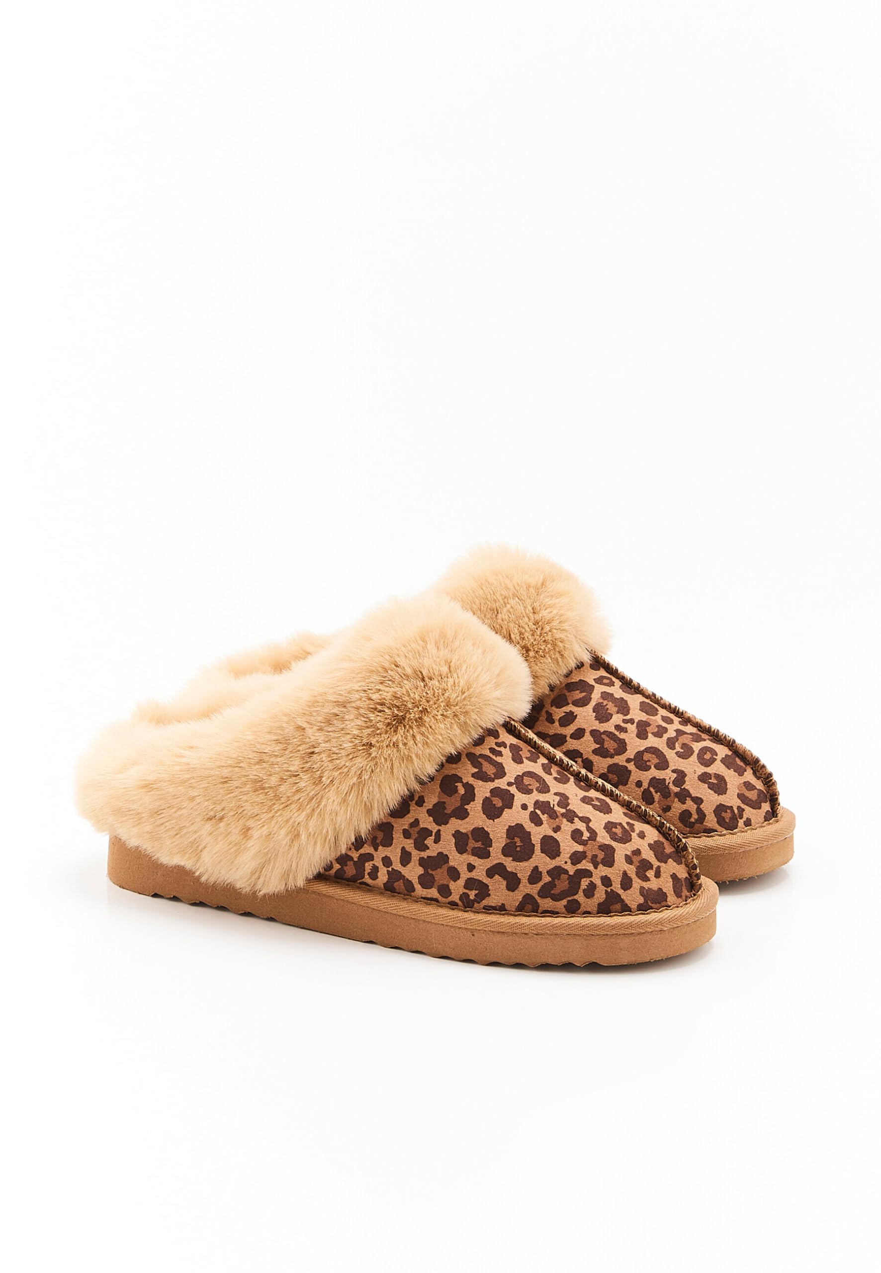 Damart Calzature Mules Thermolactyl donna marrone animalier taglia 36 pelliccia