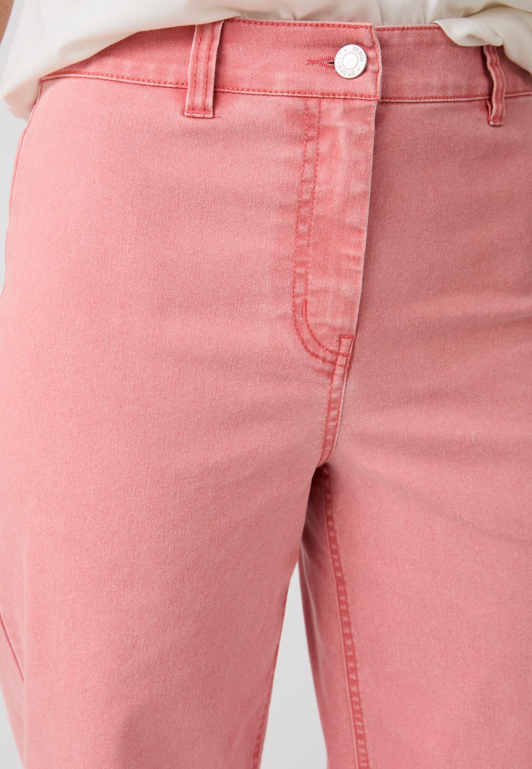 Damart Prêt-à-porter Pantaloni da donna 7/8° pantaloni pesca rosa 40 cotone