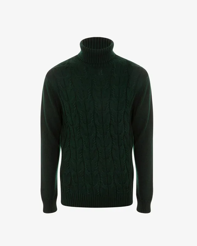 Markup Uomo Maglieria Dolcevita a Trecce maglione