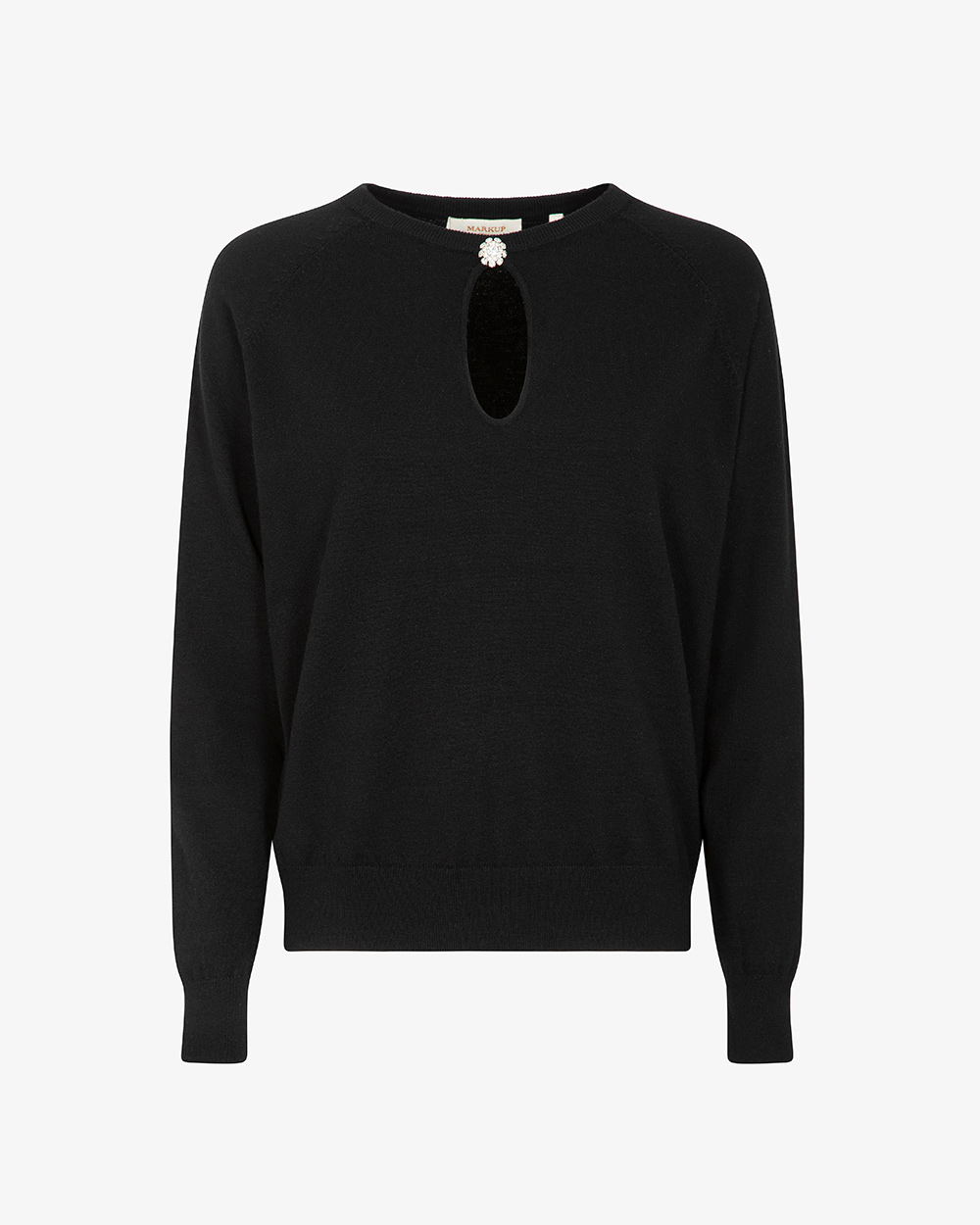Markup Donna Maglieria Maglia con apertura bottone gioiello maglia