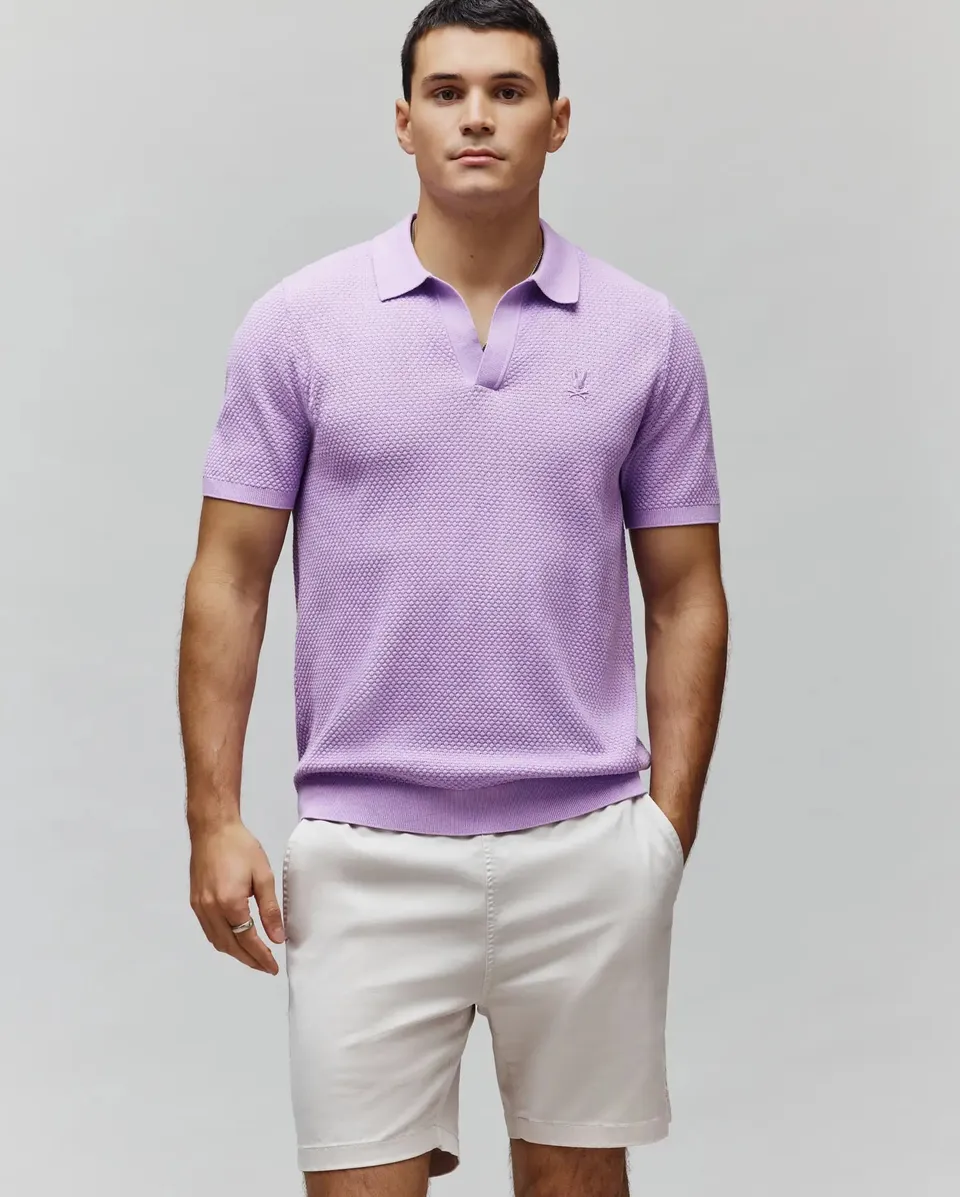 Psycho Bunny Men's Polos MENS DEVON KNIT POLO MT0100169 polo 507 Lavendula XXS-XXXL cotone