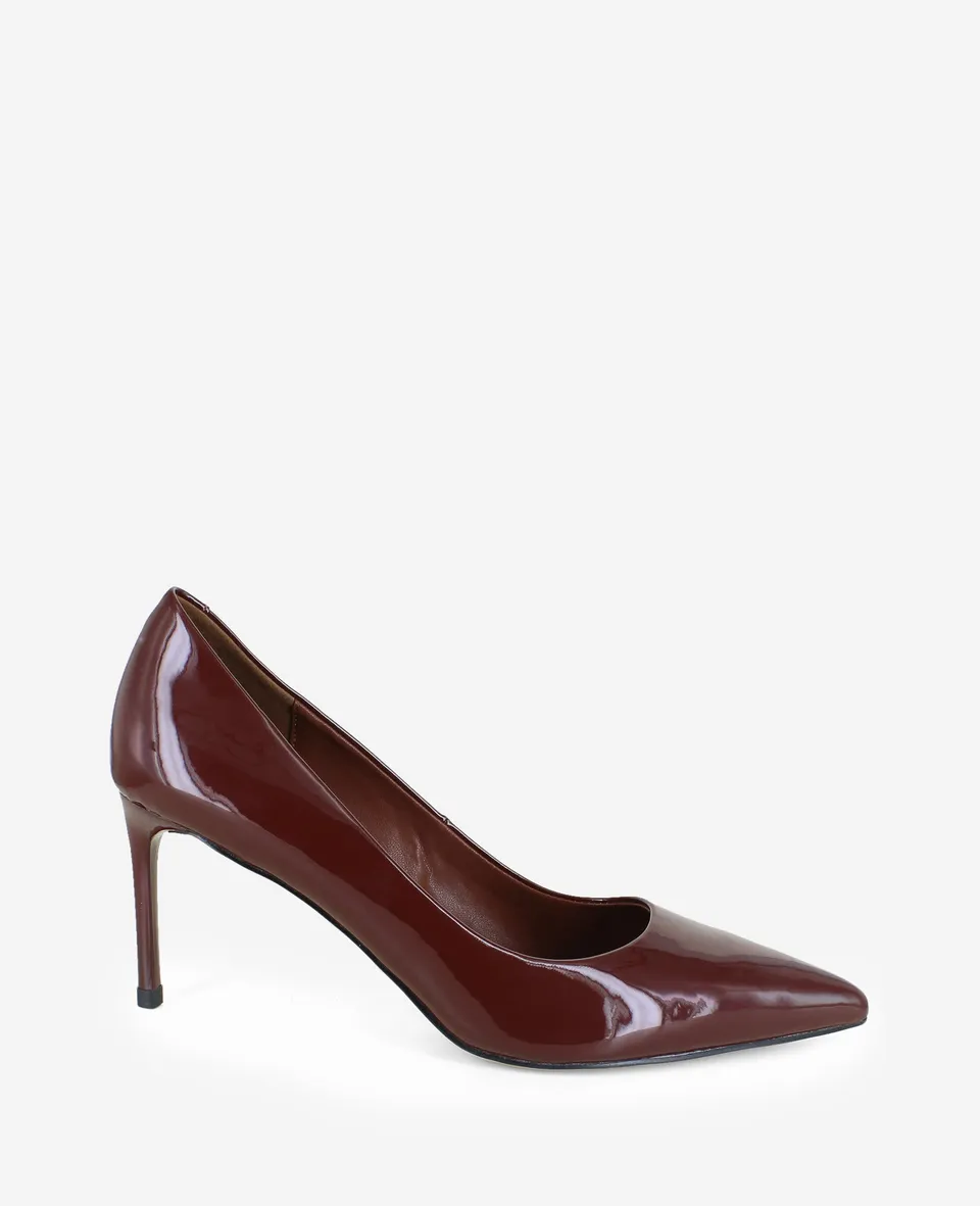 Kenneth Cole Reaction Shoes Perfect Patent décolleté vernice Hot Coco