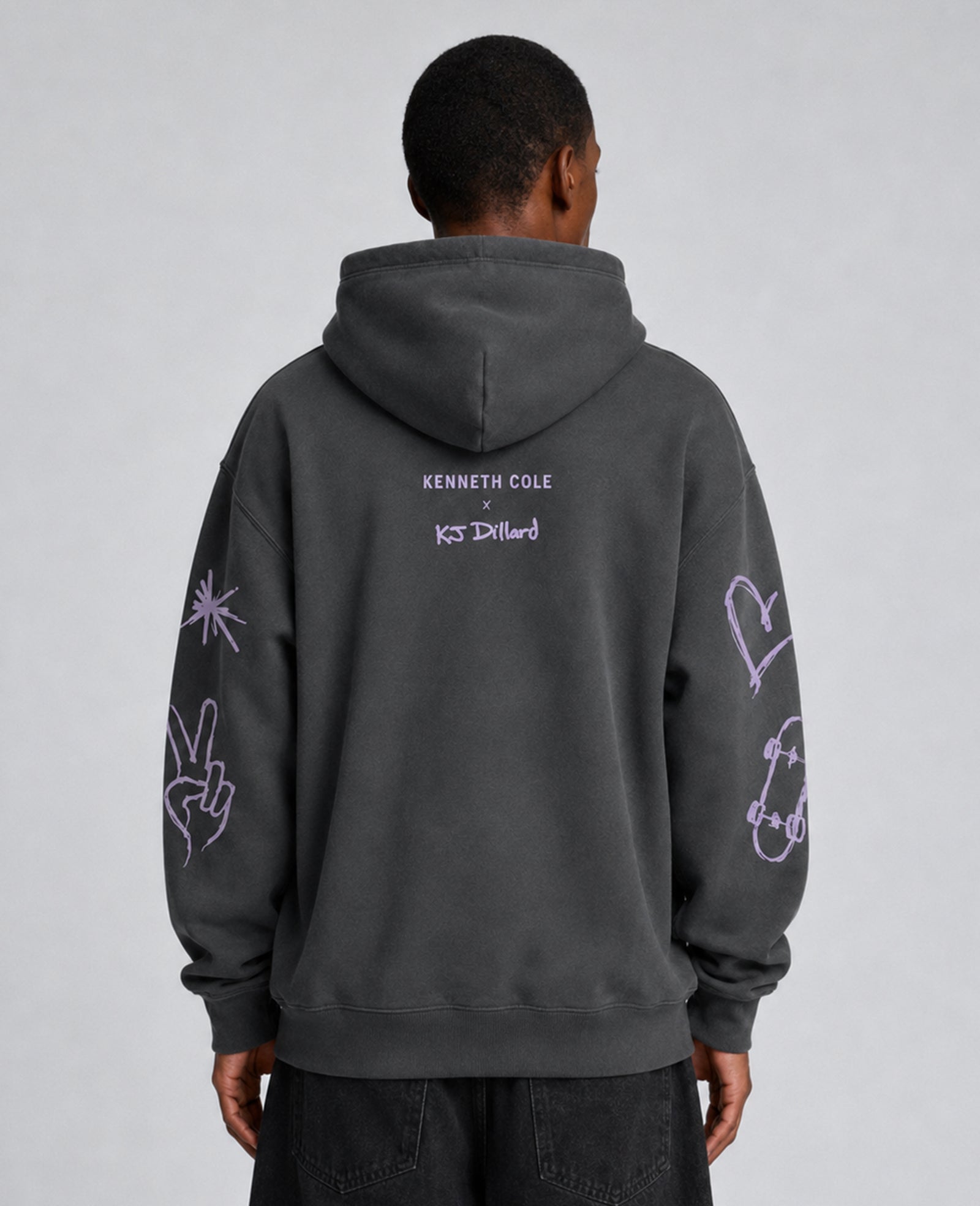 Kenneth Cole Reaction Clothing KJ Dillard felpa nera unisex