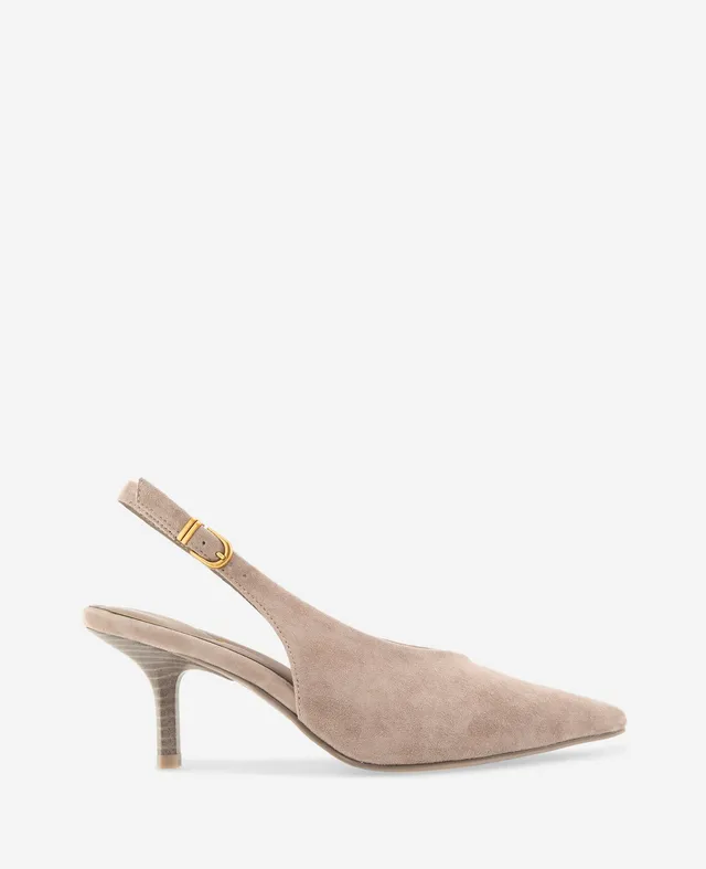 Kenneth Cole Reaction Shoes Ulysses Kid Suede Slingback Heel scarpe slingback taupe