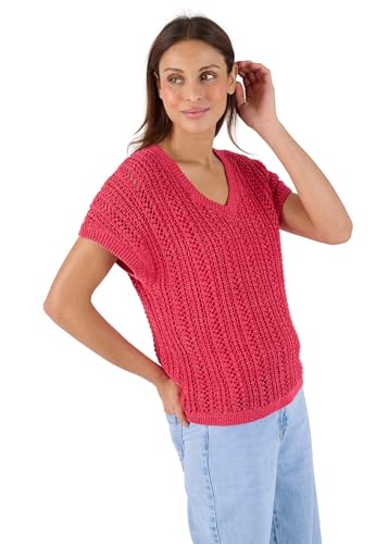 Damart Prêt-à-porter Maglione a coste fantasia donna scollo a V