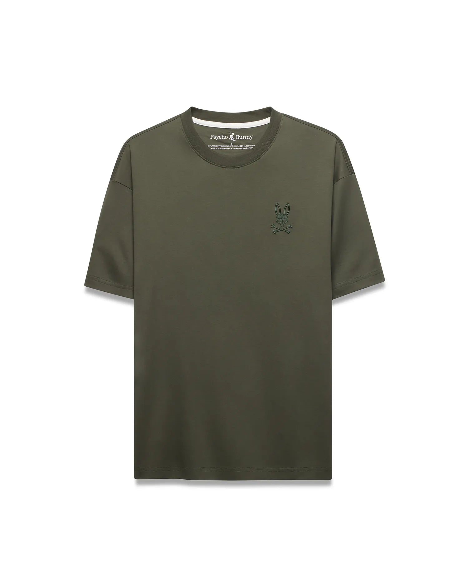 Psycho Bunny Men's Tees Oscar MT0200217 t-shirt verde oversize