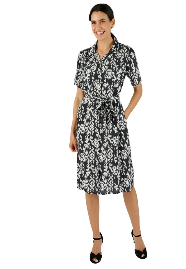 Damart Prêt-à-porter Lenzing EcoVero abito da camicia in fibra pura viscosa abito donna