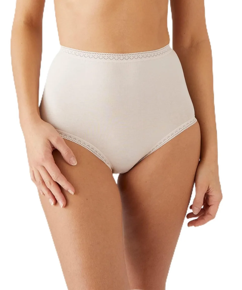 Damart Biancheria intima set 3 mutandine cotone elasticizzato + 1 marrone S