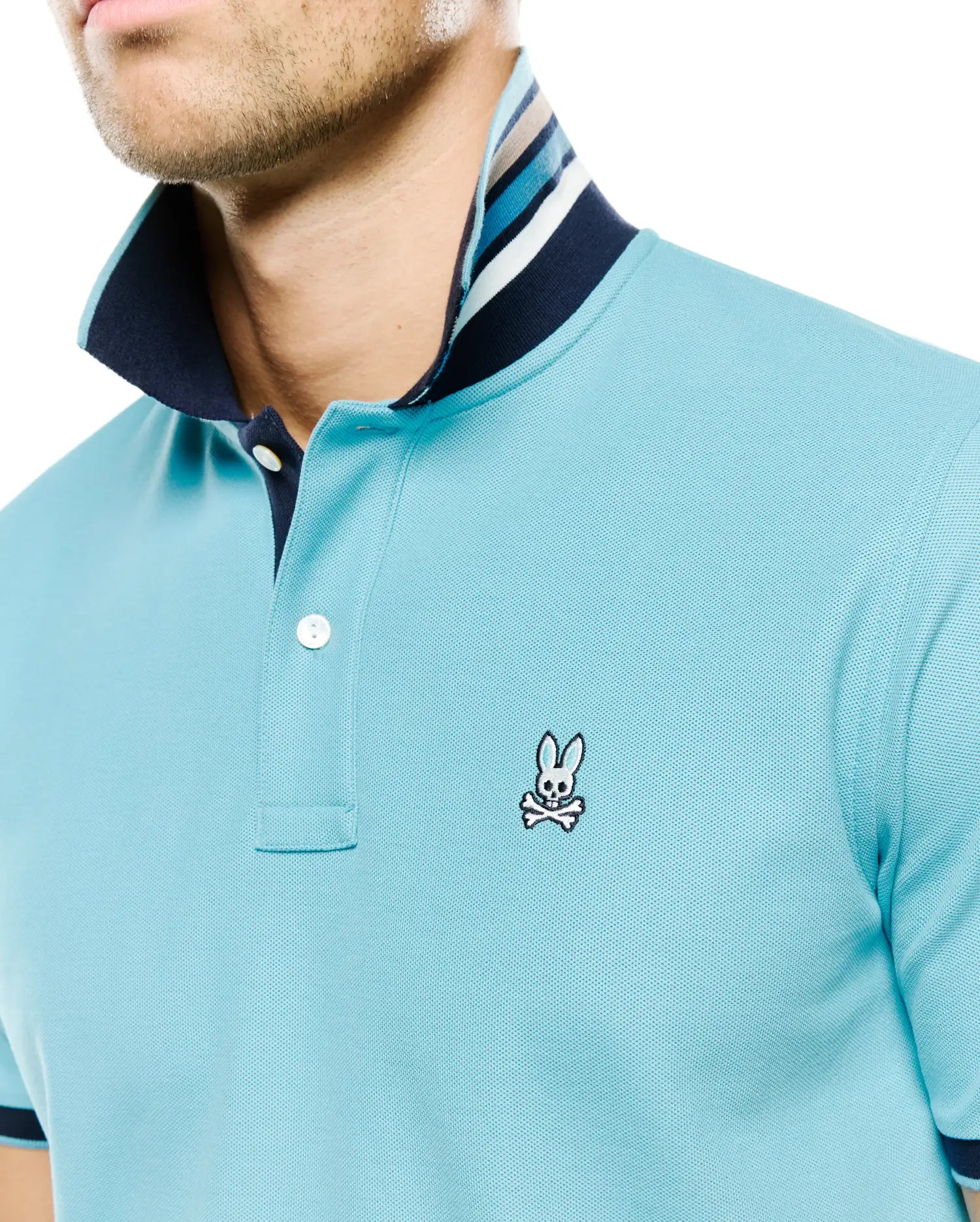 Psycho Bunny Men's Polos MEN'S KLAUS PIQUE POLO - MT0100304 polo blu 495