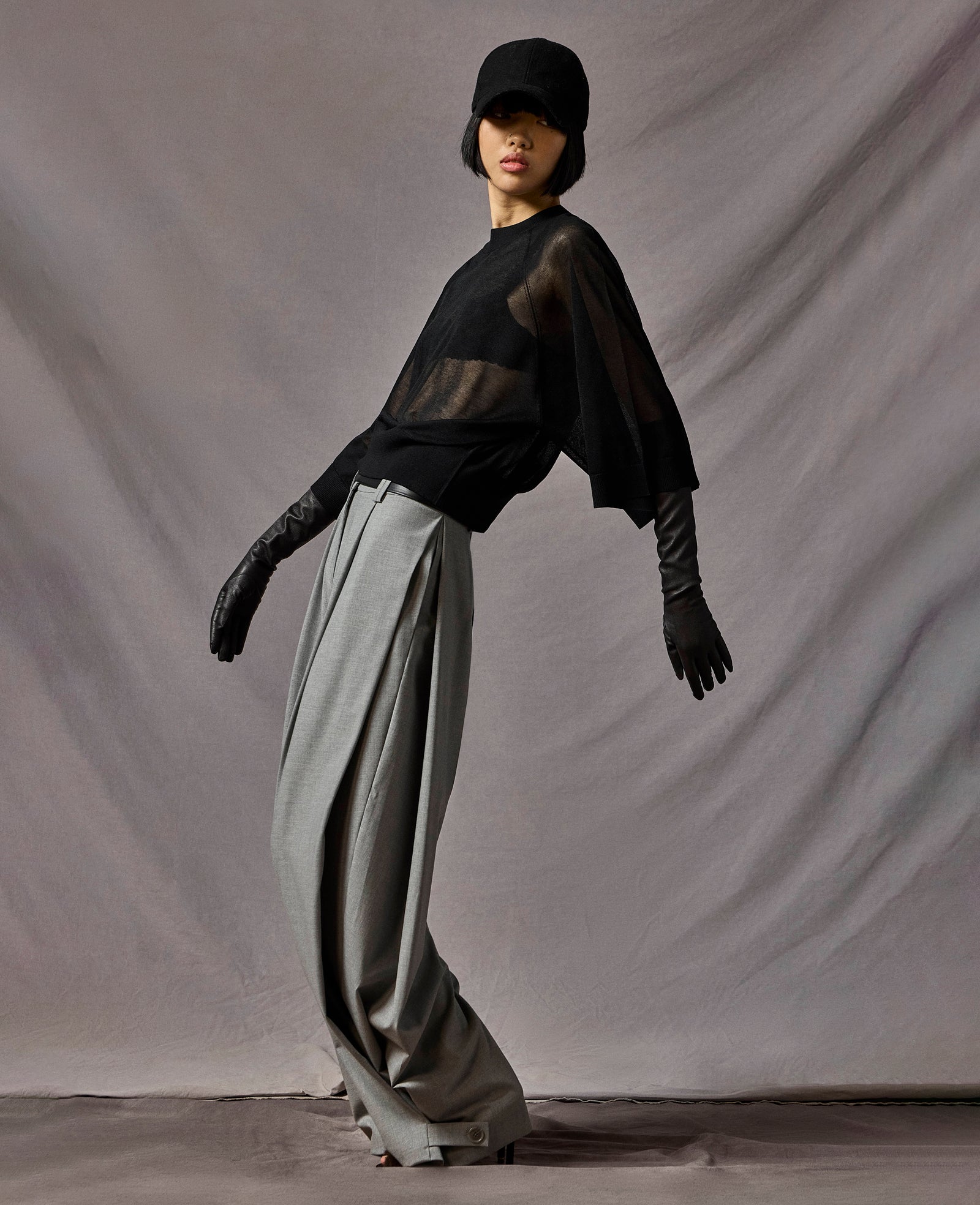 Kenneth Cole Reaction Clothing Three-Quarter Sleeve Raglan Crew Sweater maglia nera XS-XL maniche tre quarti