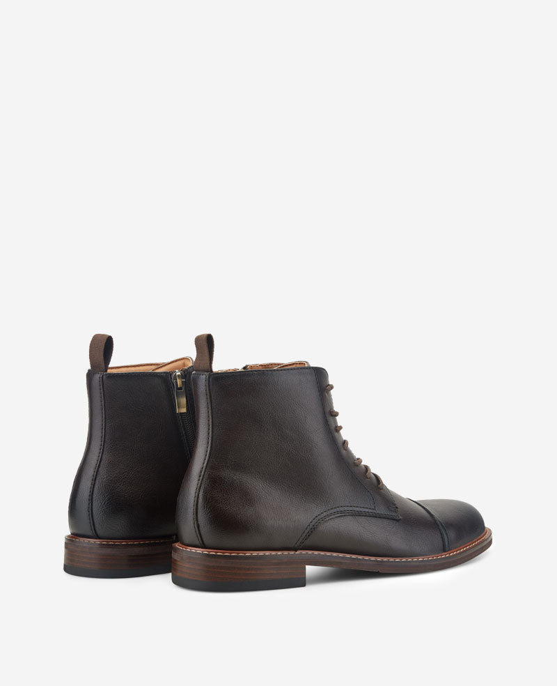 Kenneth Cole Reaction Shoes REACTION Lowen Combat Boot anfibi marrone suola flessibile