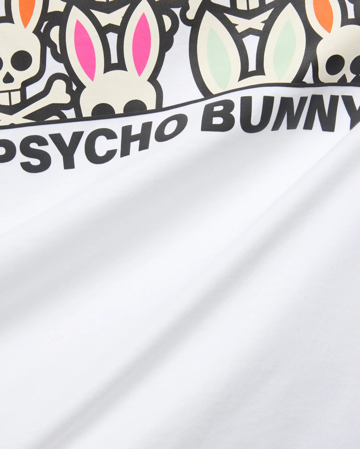 Psycho Bunny Men's Tees Byron Graphic Tee maglietta bianca cotone Pima