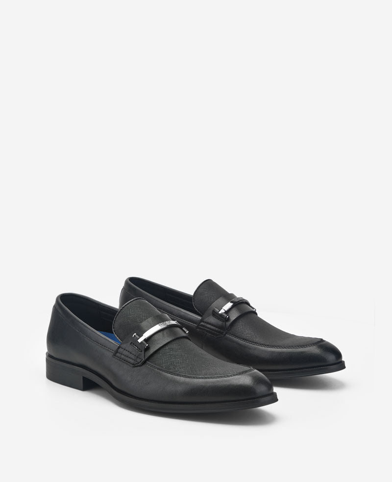 Kenneth Cole Reaction Shoes Marco Slip on Loafer mocassini neri 7M con plantare removibile