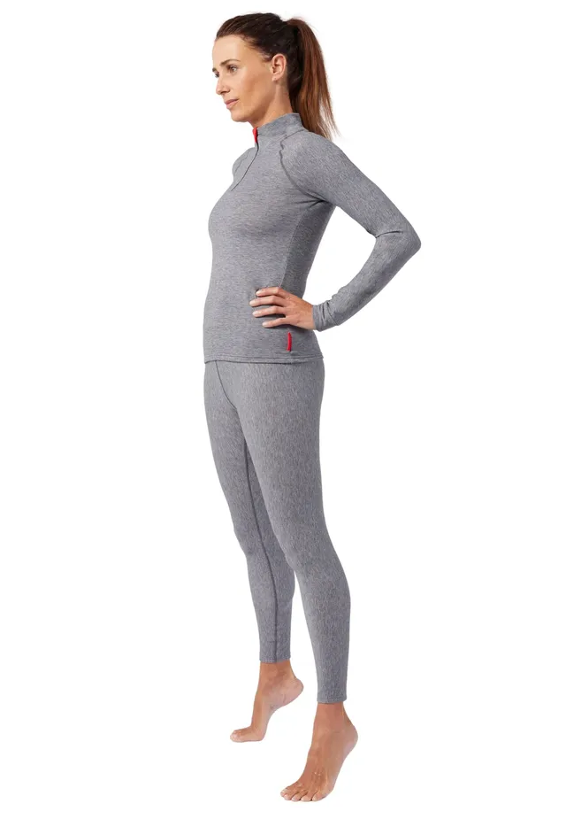Damart Thermolactyl Maglietta Comfort Thermolactyl 4 con zip donna XS grigio melange