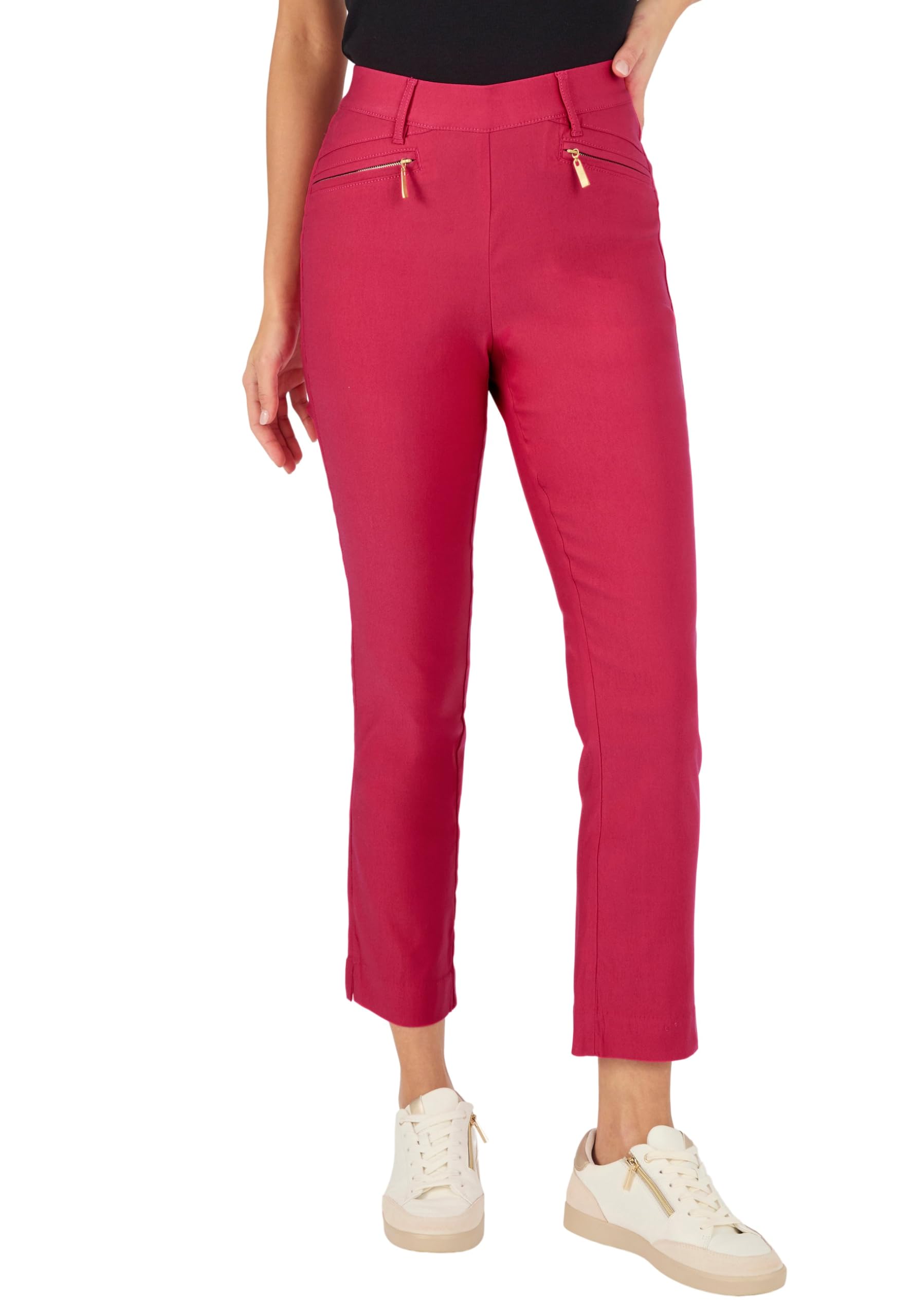 Damart Prêt-à-porter Pantaloni 7/8 tela elasticizzata donna 56 Blu/Verde